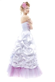 Beautiful Girl In Wedding Dress Royalty Free Stock Photos