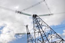 Column Of A High-voltage Line Royalty Free Stock Images Column Of A High-voltage Line Royalty Free Stock Images