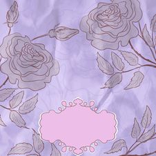 Vintage Rose Floral Card (not Auto-traced). EPS 8 Stock Images Vintage Rose Floral Card (not Auto-traced). EPS 8 Stock Images