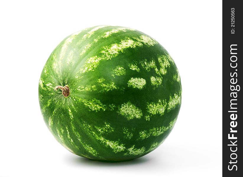 The whole water-melon on a white background. The whole water-melon on a white background