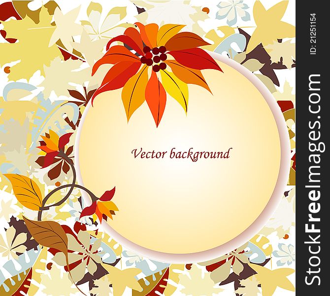 Decorative autumn background vector illustration