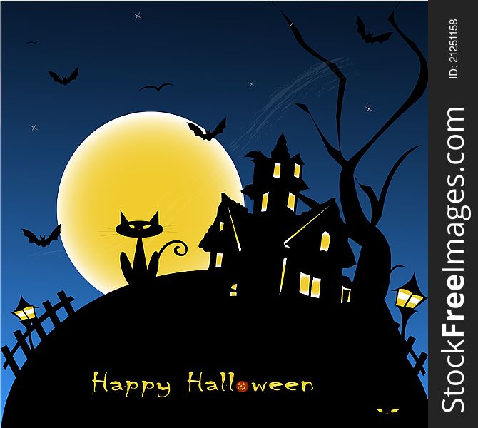 Happy halloween background illustration