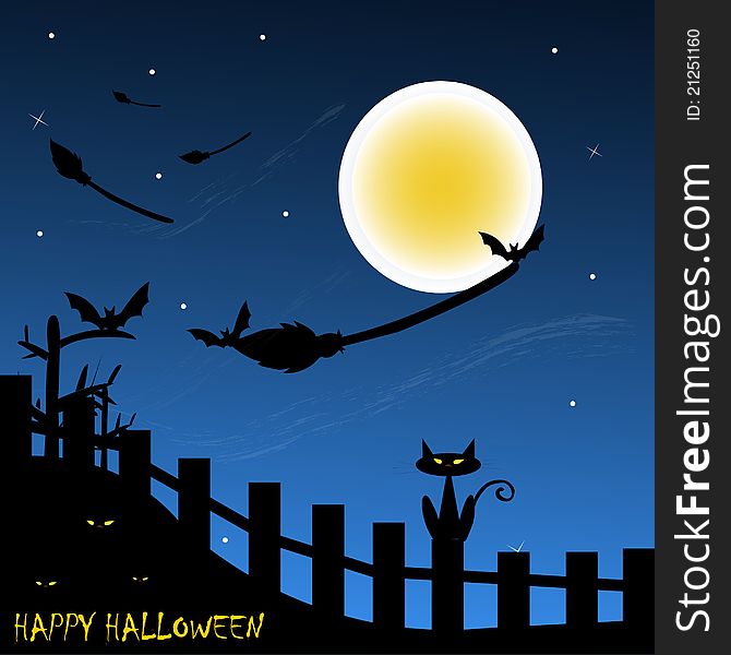 Happy halloween background illustration