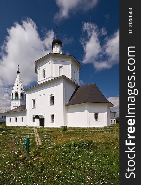 Nativity of Virgin Mary cathedral in Bobrenev Orthodox monastery near Kolomna town, Moscow region, Central Russia.