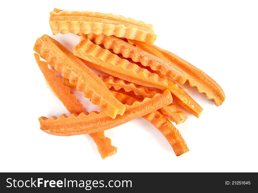 Portion of carrots, spiced carrot Long slices. Portion of carrots, spiced carrot Long slices