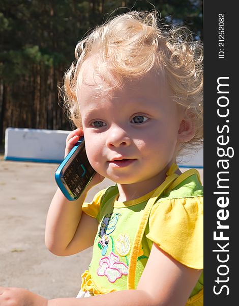 Child with phone