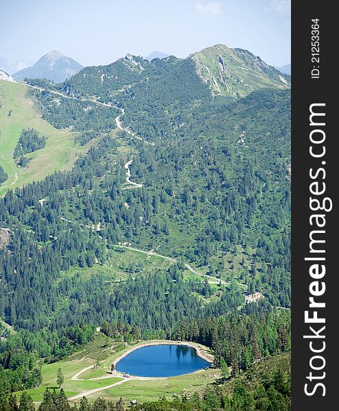 Artificial mountain lake in Austria/Carinthia