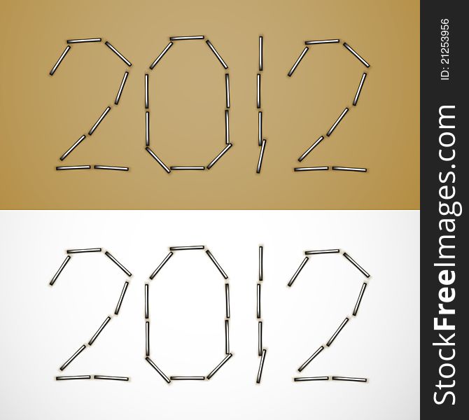 Abstract background with 2012. Vector illustration. Eps10
