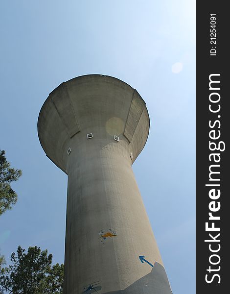 The water tower at Ste. Eulalie en Born (France)