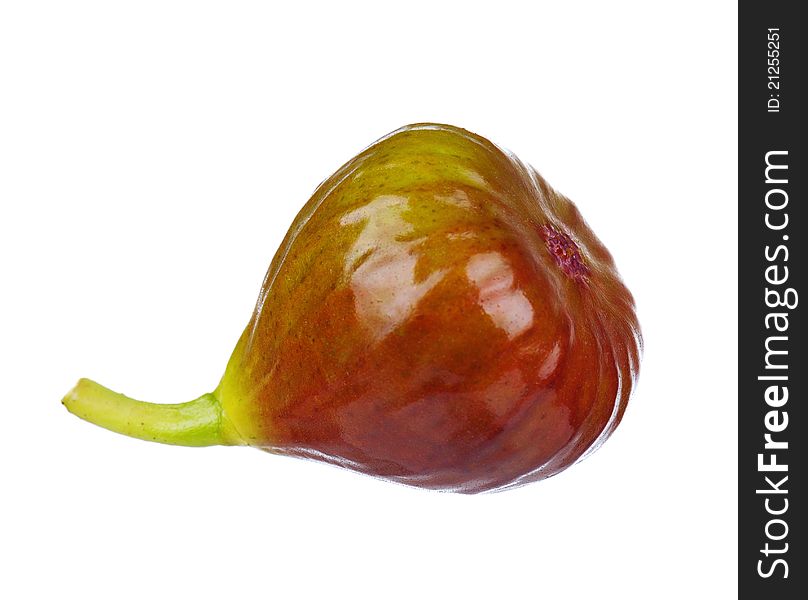 Fresh ripe fig isolated on a white background. Fresh ripe fig isolated on a white background