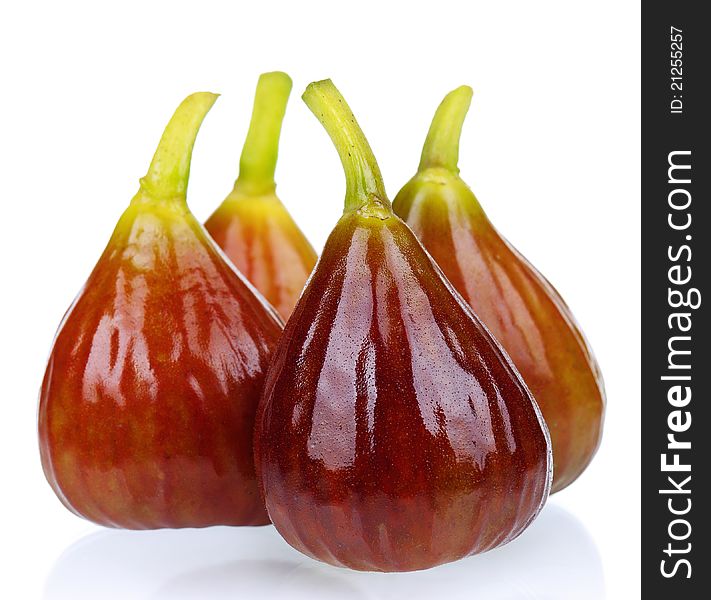 Fresh ripe figs isolated on a white background. Fresh ripe figs isolated on a white background