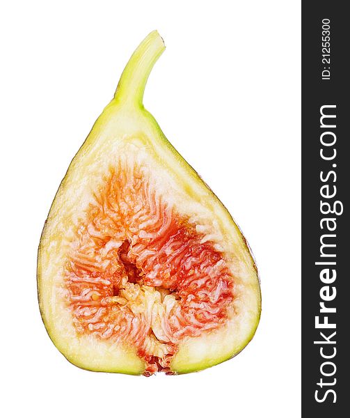 Fresh ripe fig isolated on a white background. Fresh ripe fig isolated on a white background