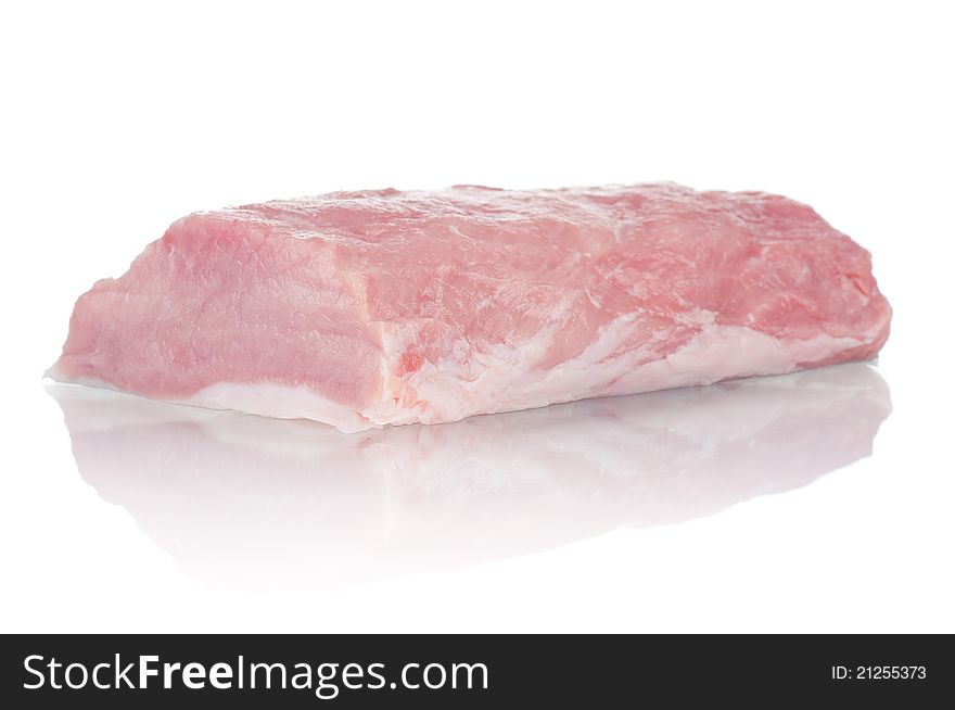 Fresh raw juicy meat on a white background. Fresh raw juicy meat on a white background