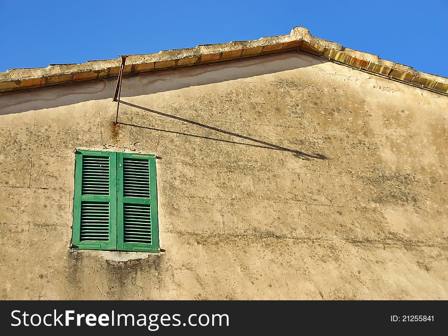 Mediterranean Window in a typical country house in Majorca (Balearic Islands - Spain)