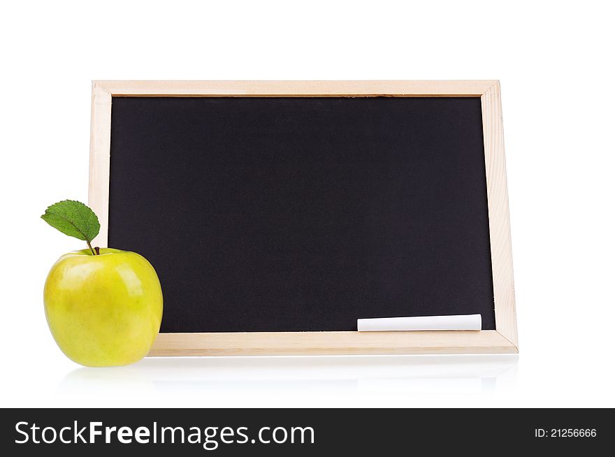 Small wooden blank blackboard isolated on white background. Small wooden blank blackboard isolated on white background