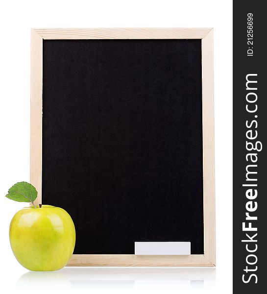 Small wooden blank blackboard isolated on white background. Small wooden blank blackboard isolated on white background