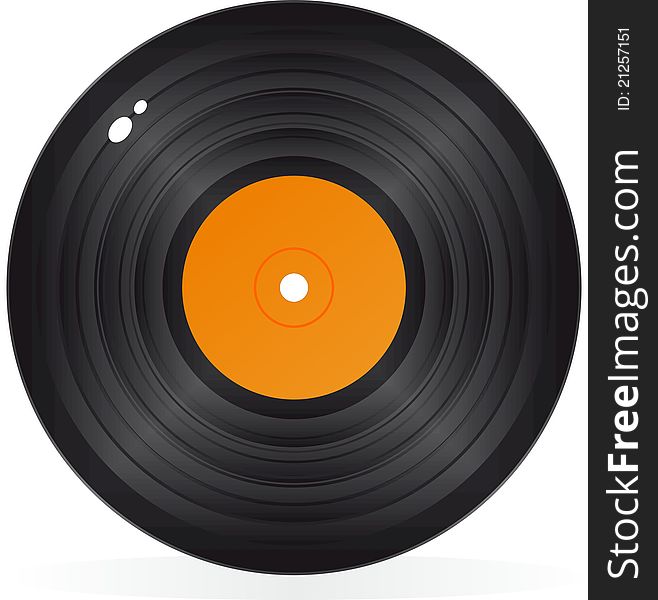 Gramophone Record In Vector