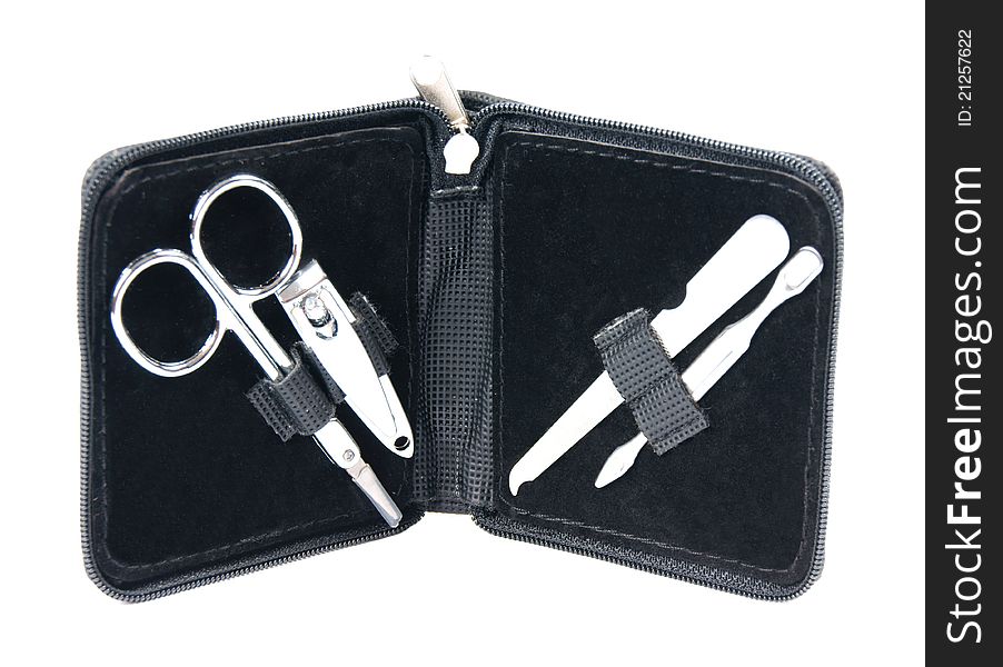 Manicure Set of a white background