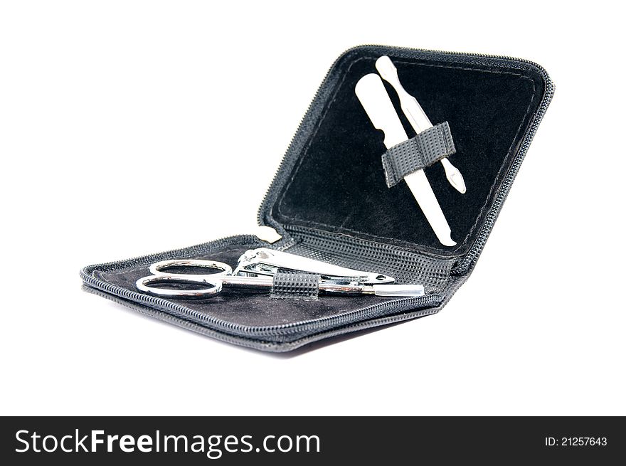 Manicure Set of a white background