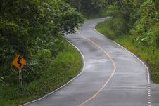 Road And Curve In Mountain Way Royalty Free Stock Images Road And Curve In Mountain Way Royalty Free Stock Images