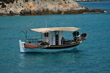 Fishing Boat In The Beautiful Sea Bay Stock Photo Fishing Boat In The Beautiful Sea Bay Stock Photo