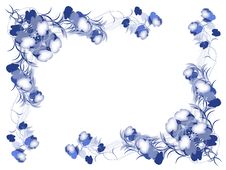 Blue Floral Frame Stock Image Blue Floral Frame Stock Image