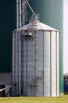 Small And Big Silo Royalty Free Stock Photo Small And Big Silo Royalty Free Stock Photo