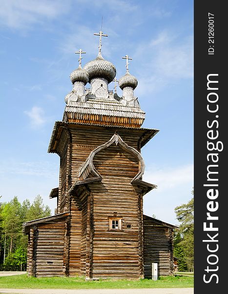 Wooden churches in the north Russia. Arkhangelsk