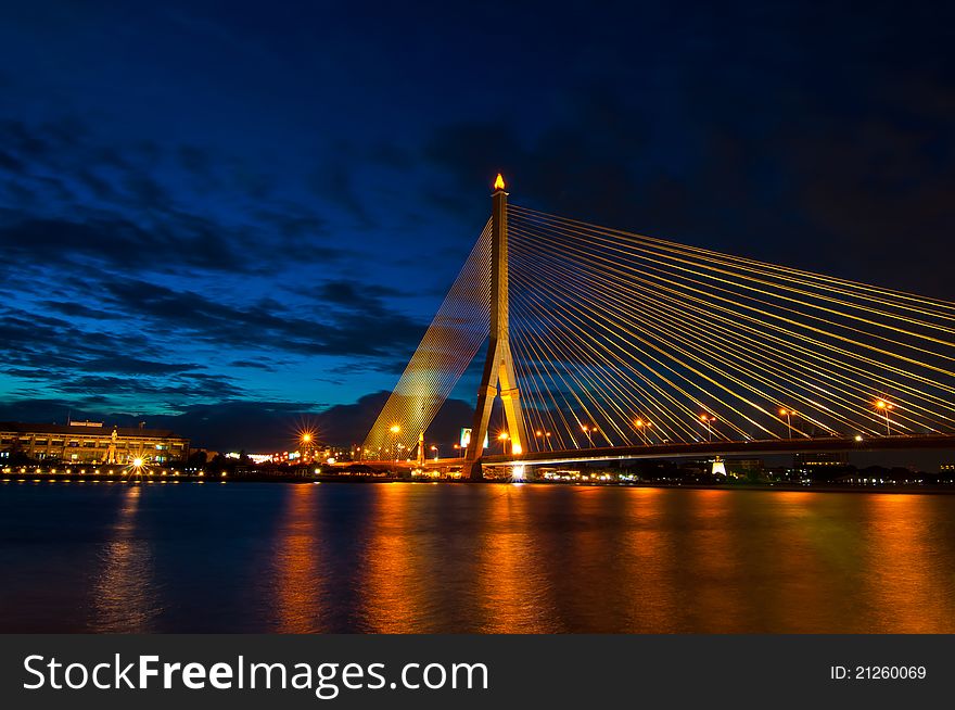 Bangkok Bridge at Night