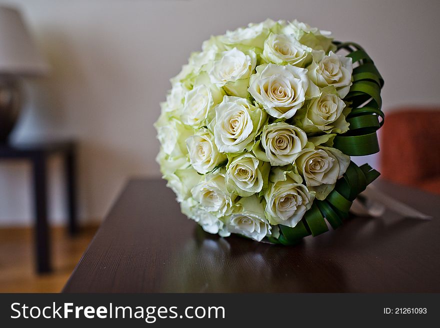 Close up of wedding bouquet