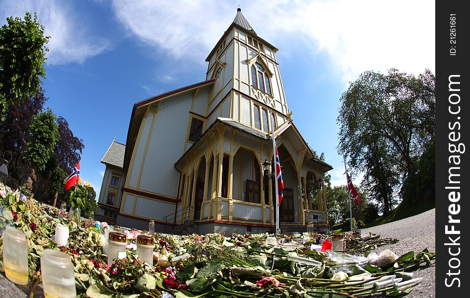 Wooden stave church in Denmark