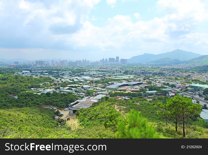 The rural villages in countryside of Hong Kong