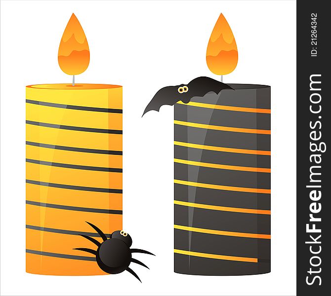 Set of 2 halloween candles