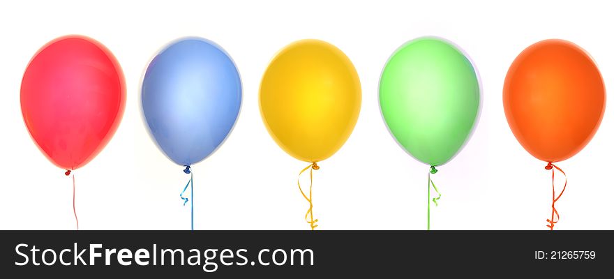 Colourful balloons on white background. Colourful balloons on white background