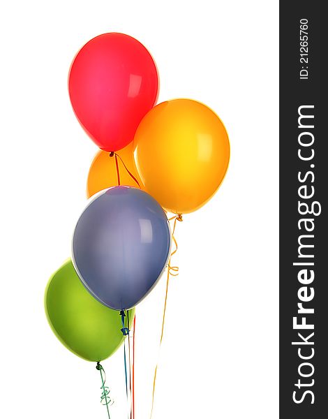 Colourful balloons on white background. Colourful balloons on white background