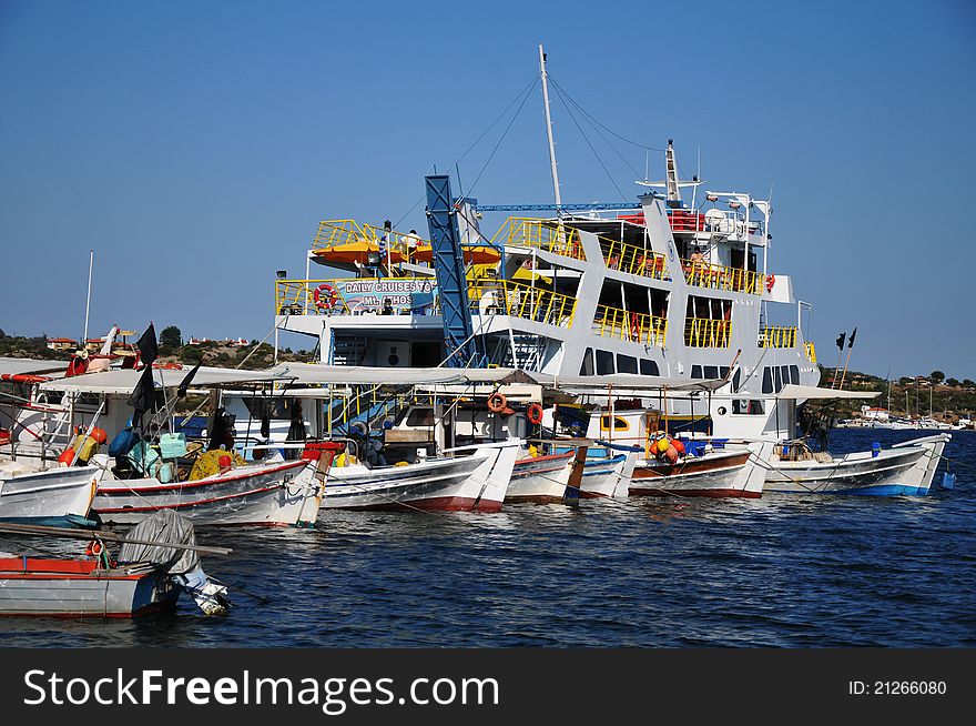 Fishing boats in the harbor