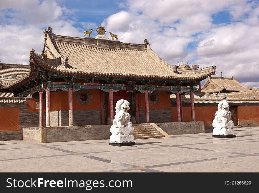 Beizi Temple, one of the largest lamaseries of Inner Mongolia