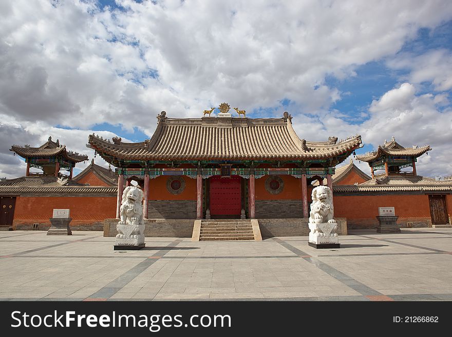 Beizi Temple, one of the largest lamaseries of Inner Mongolia