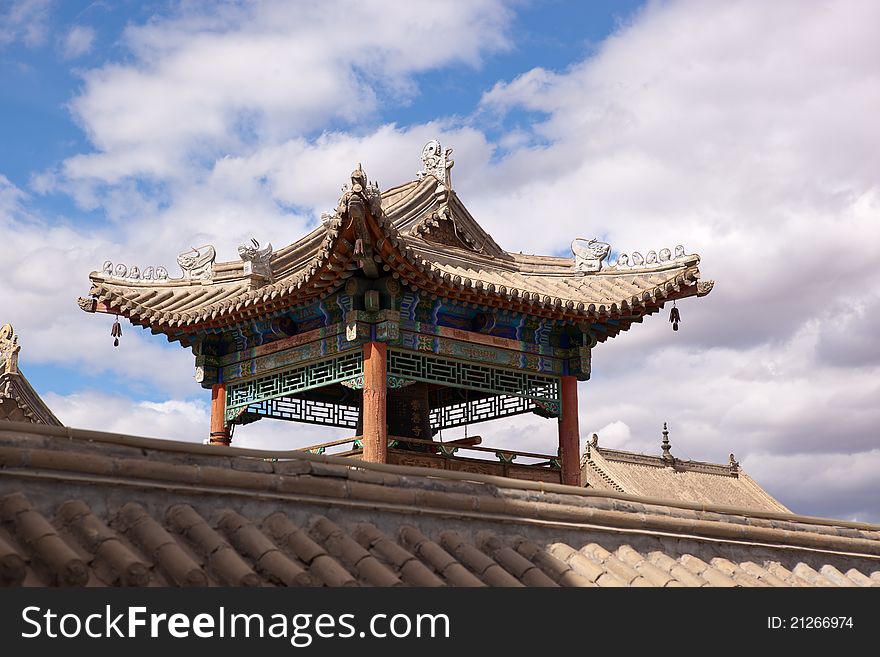 Beizi Temple, one of the largest lamaseries of Inner Mongolia