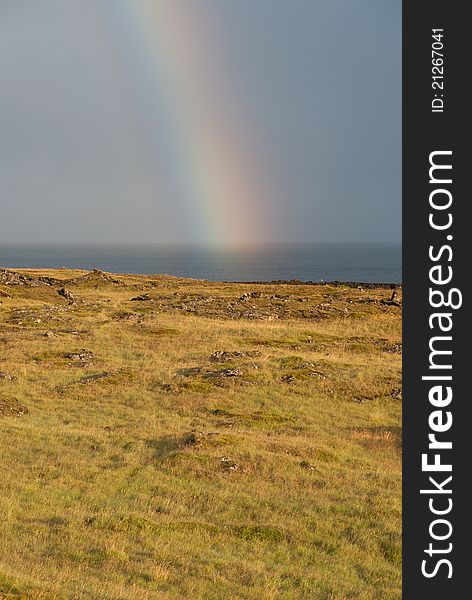 Double Rainbow in Reykjavik, Iceland