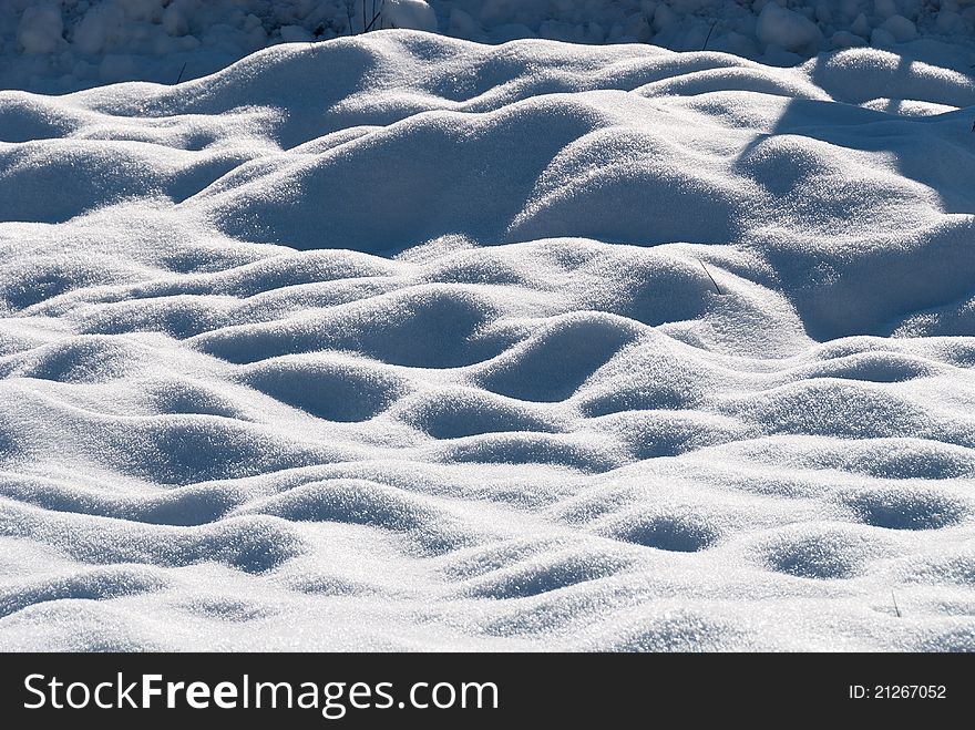 Dunes on the snow in Italy