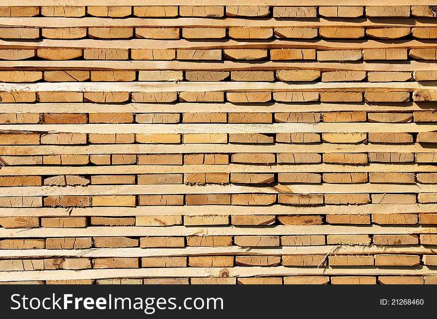 Stack or pile of timber for euro pallets. Stack or pile of timber for euro pallets