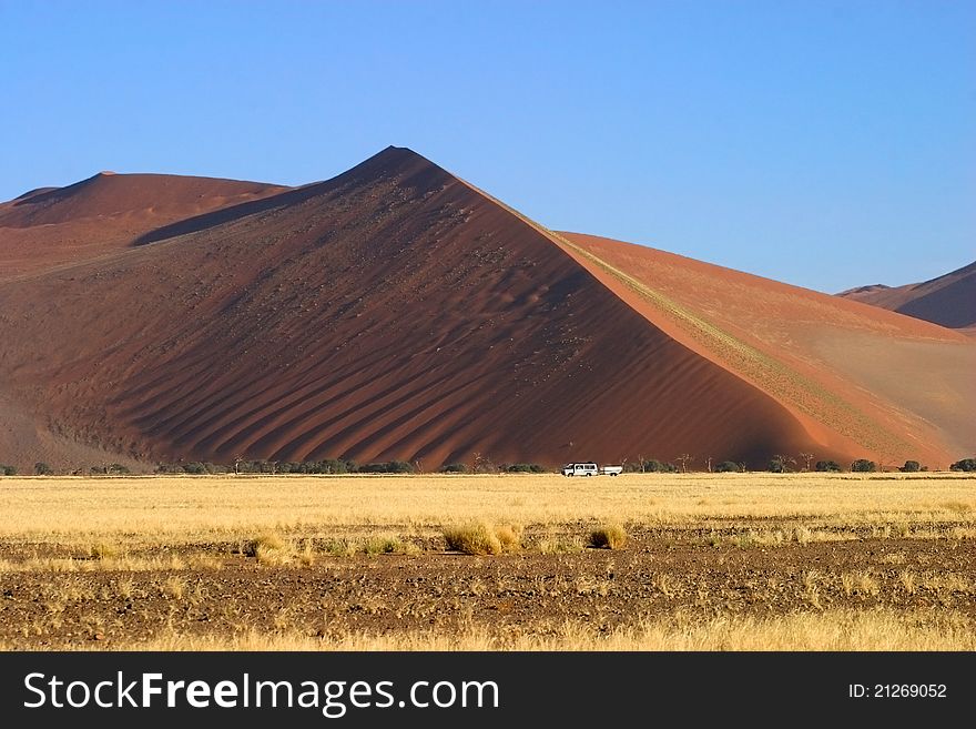 Traffic In The Sossusvlei, Namibia