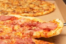 Tasty Italian Pizza With Bacon And Cheese Stock Photography Tasty Italian Pizza With Bacon And Cheese Stock Photography