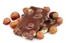 Delicious Chocolate With Nuts Stock Images Delicious Chocolate With Nuts Stock Images