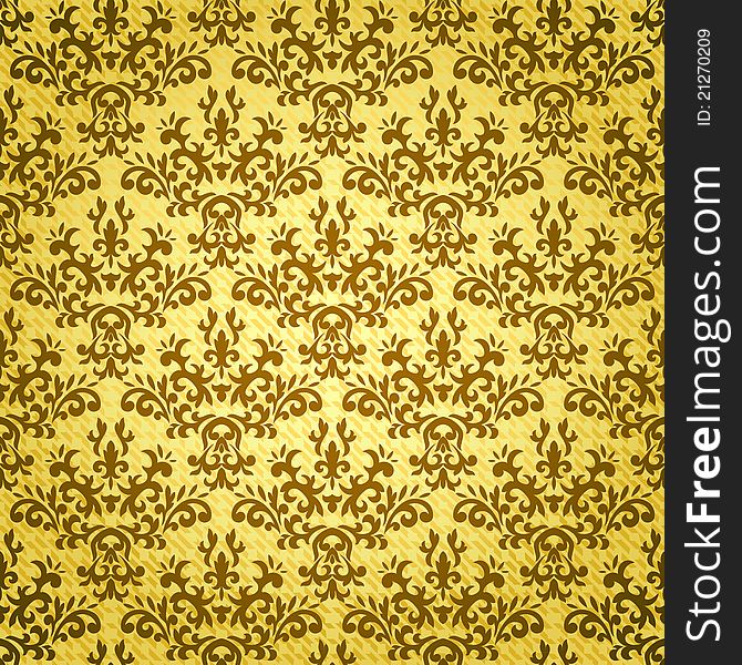 Seamless damask pattern in retro style. Seamless damask pattern in retro style