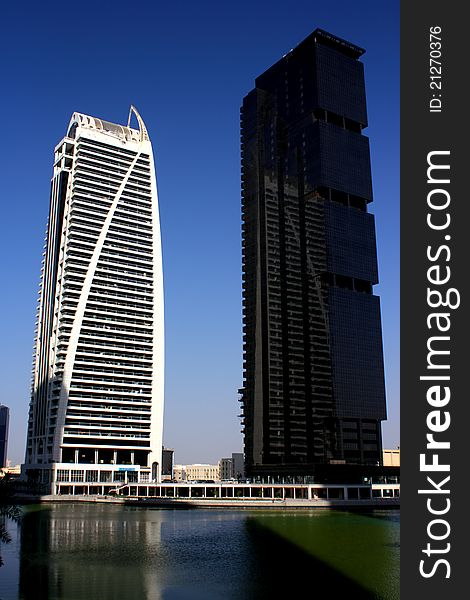 Dubai jumeirah lake towers day time. Dubai jumeirah lake towers day time