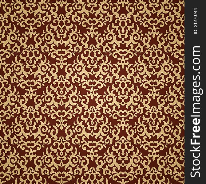 Seamless damask pattern in retro style. Seamless damask pattern in retro style