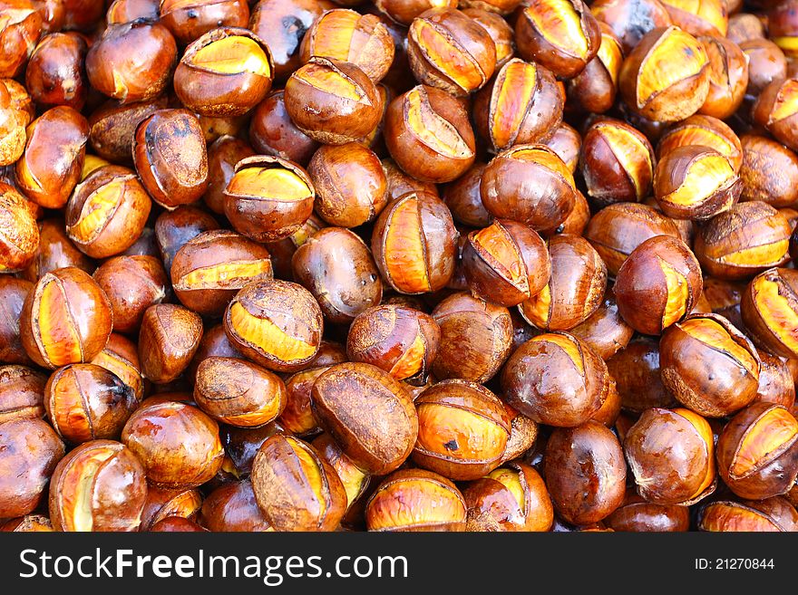 Abstract background of chestnut,beijing,China.
