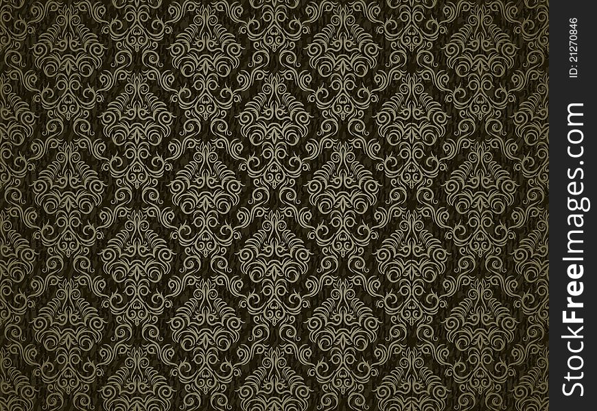 Seamless damask pattern in retro style. Seamless damask pattern in retro style